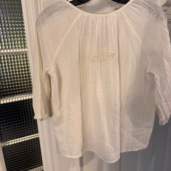 House of Harlow Women’s Embroidered Ivory Top Blouse Sz XS  Fits Like M NWOT - Picture 5 of 13